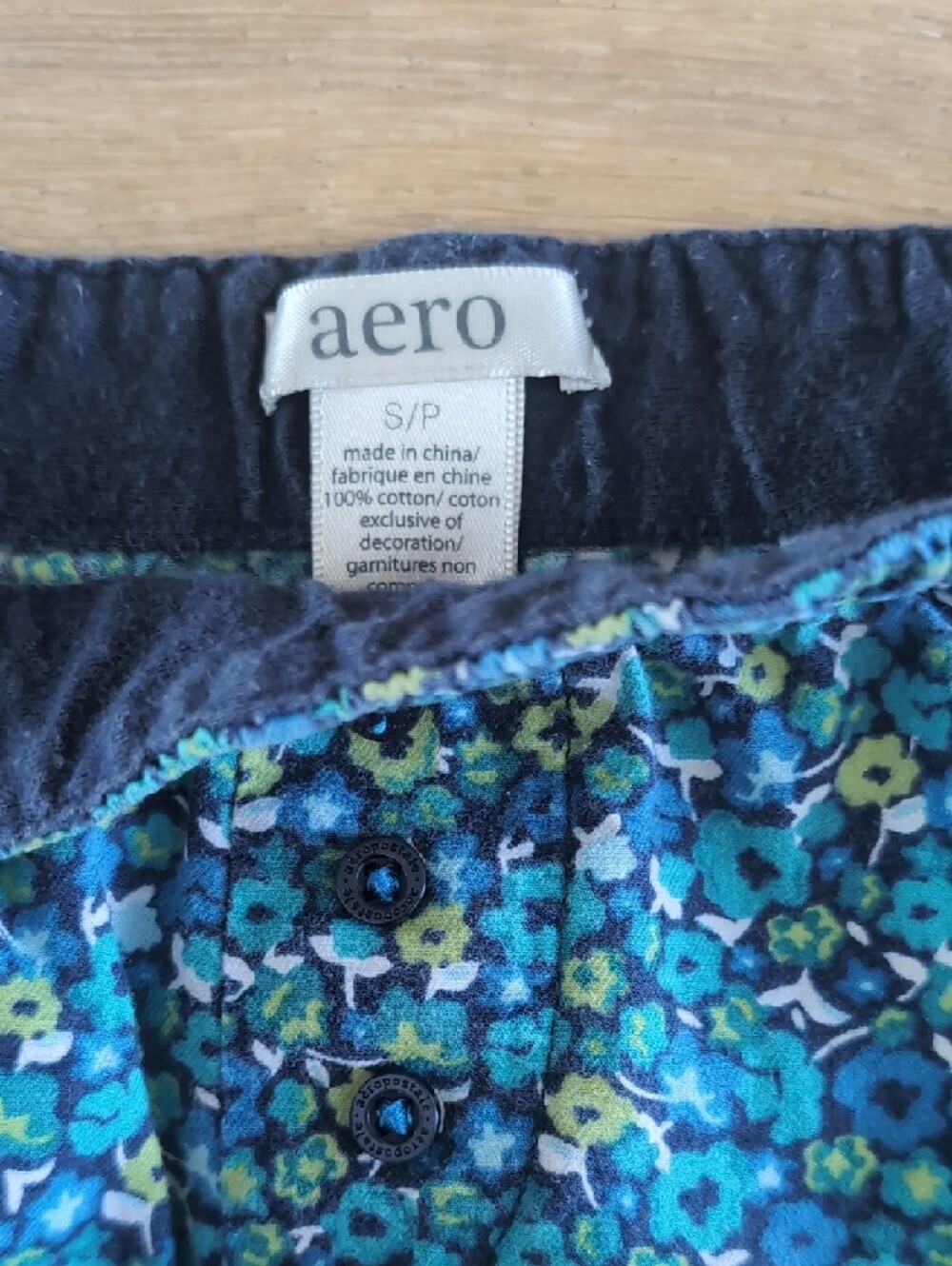Aero Blue Floral Elastic-Waist Sleep Shorts - Picture 4 of 4